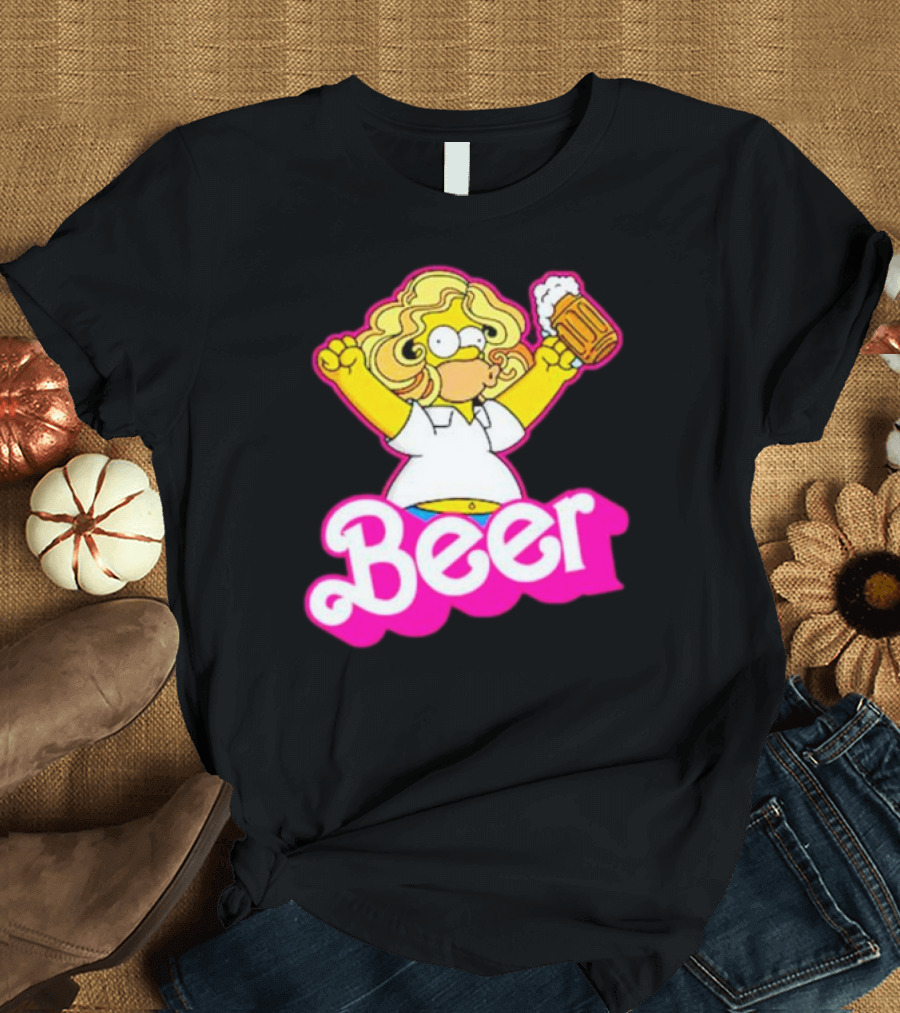 Beerbie Homer Simpson Beer Barbie T-Shirt