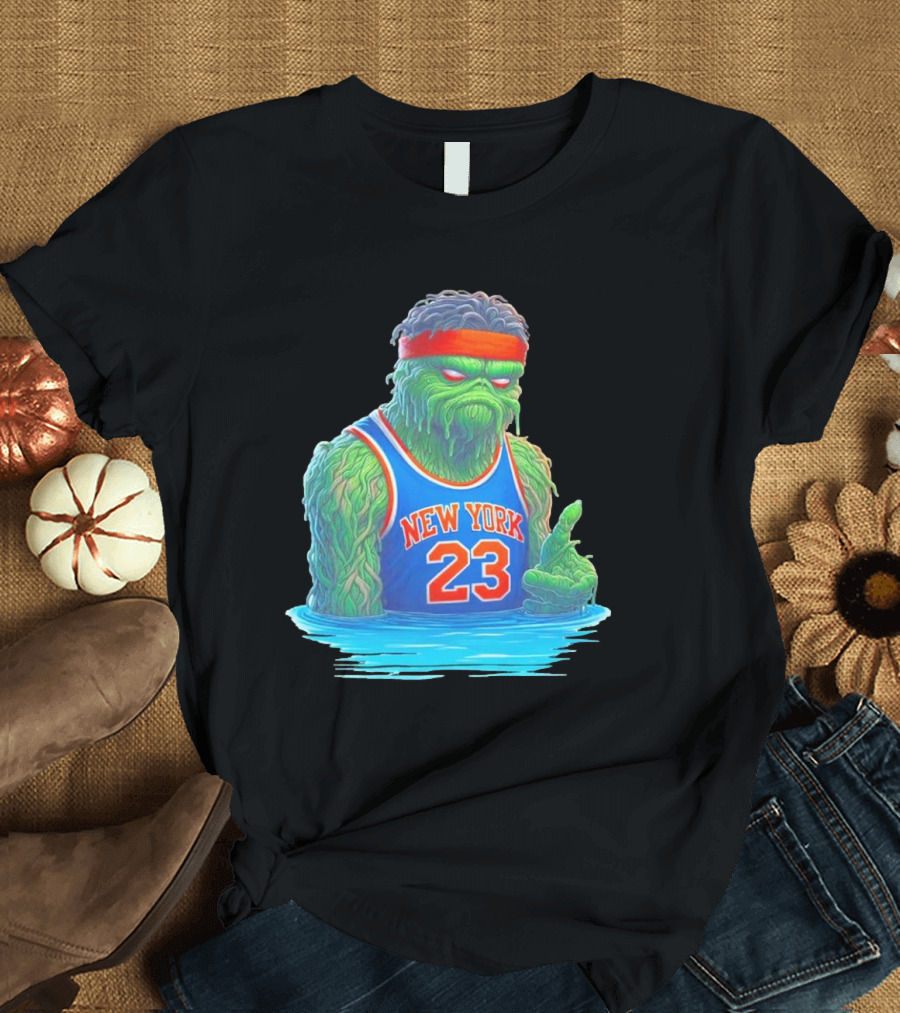 Mitchell Robinson New York Knicks Blockness Monster 23 Iconic Monster T-Shirt