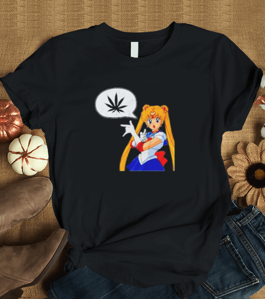 Sailor Moon Marijuana Speech Bubble Iconic Character T-Shirt