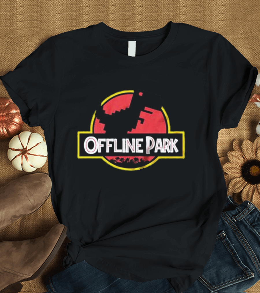 Offline Park Dinosaur Pixel T-Shirt