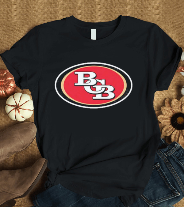 T-Shirt: San Francisco 49ers BCB Initials Red Oval T-Shirt San Francisco 49ers BCB Initials Red Oval T-Shirt