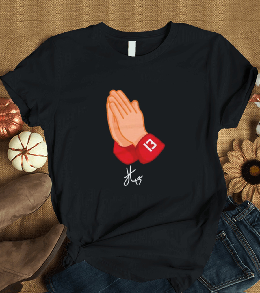 Jordan Travis College Praying Hand Number 13 T-Shirt