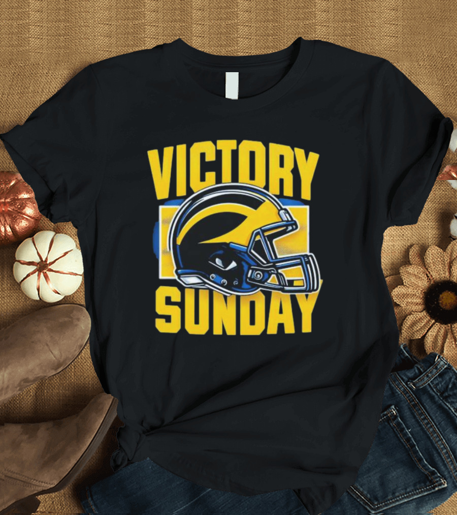 Victory Sunday Michigan Helmet T-Shirt