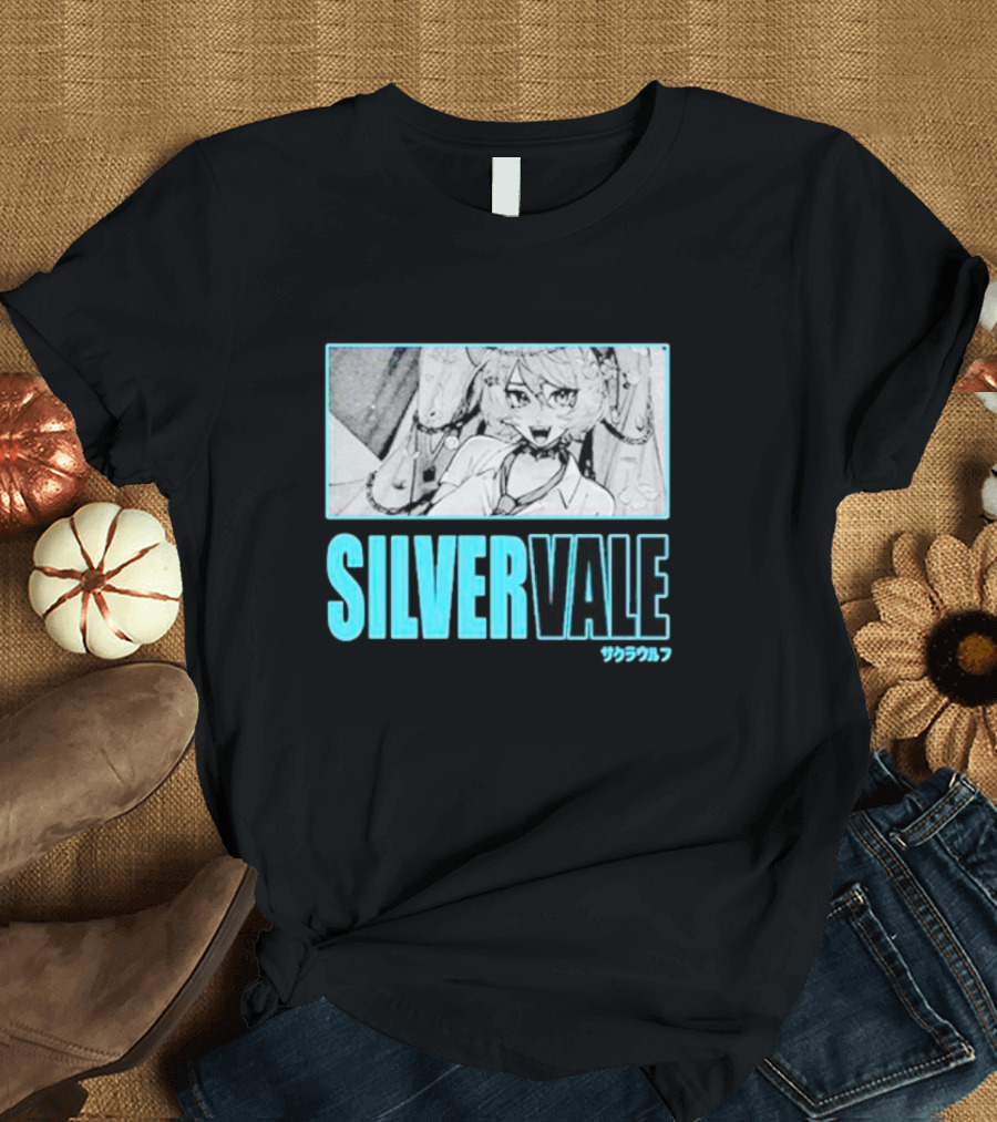 Silvervale サクラワルフ Vintage Manga Style Polaroid T-Shirt