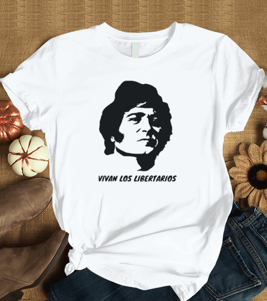 Vivan Los Libertarios Victor Jara Tribute Text T-Shirt