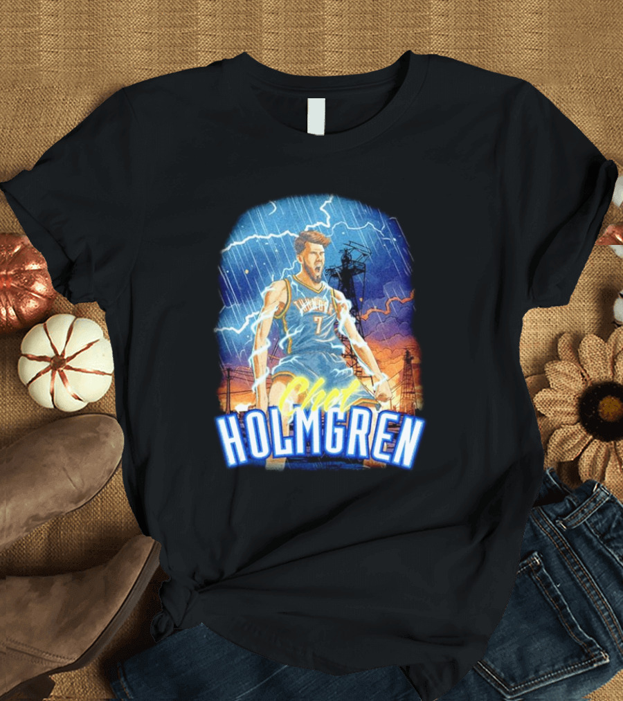 Chet Holmgren Thunder Basketball Storm Oklahoma City T-Shirt