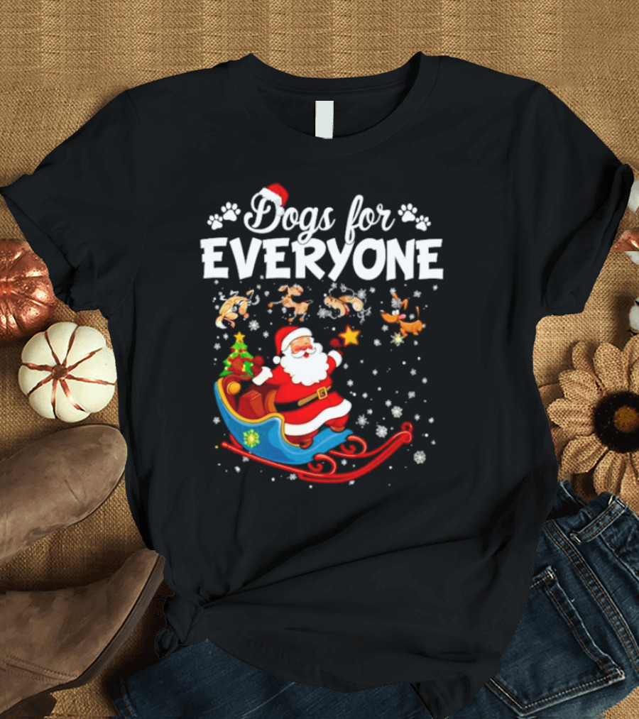 Dogs for Everyone Santa Claus Sled T-Shirt