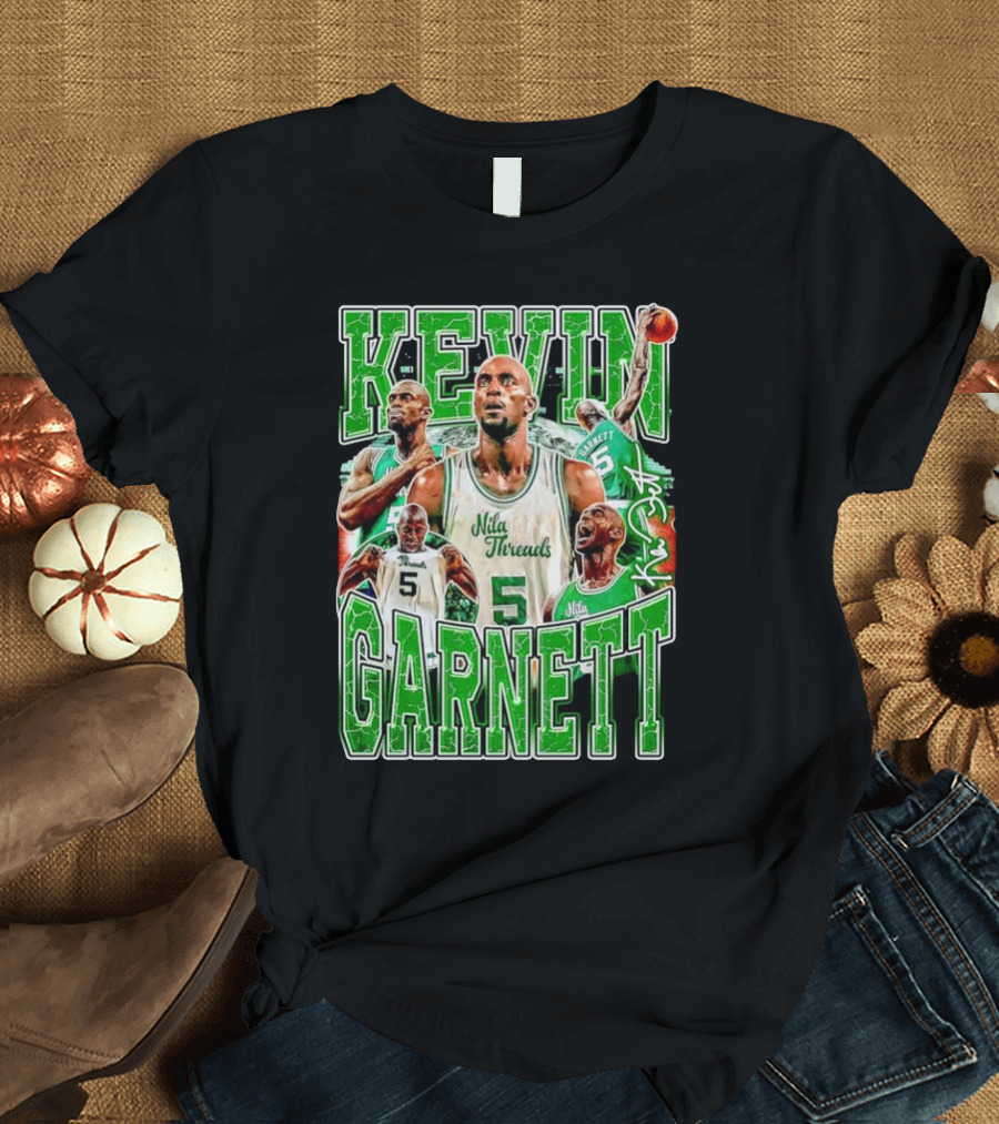 Kevin Garnett Boston Celtics Nila Threads Basketball Legend T-Shirt
