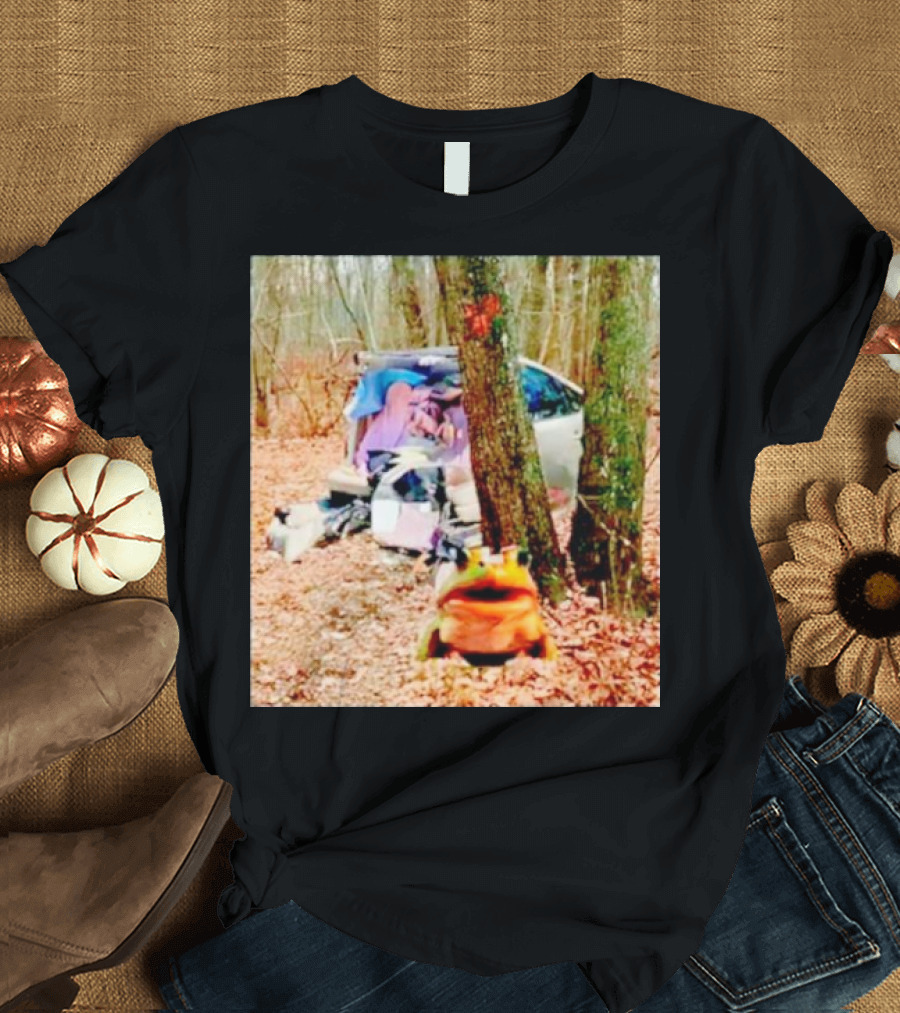 Frogged Undertime Slopper Car in the Woods T-Shirt