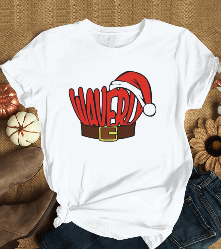 Waverly Christmas Santa Hat with Belt T-Shirt