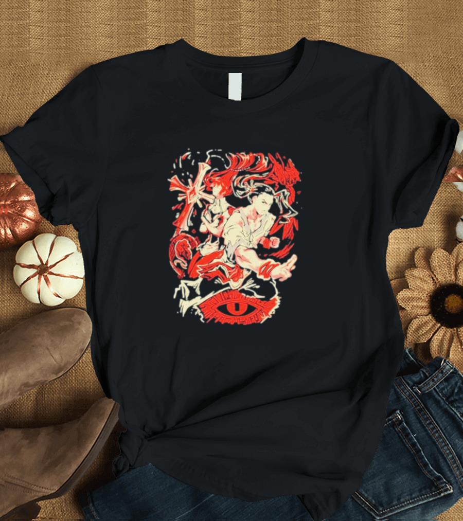 Xenogears Alpha Omega Eye Character Dynamic Red White T-Shirt