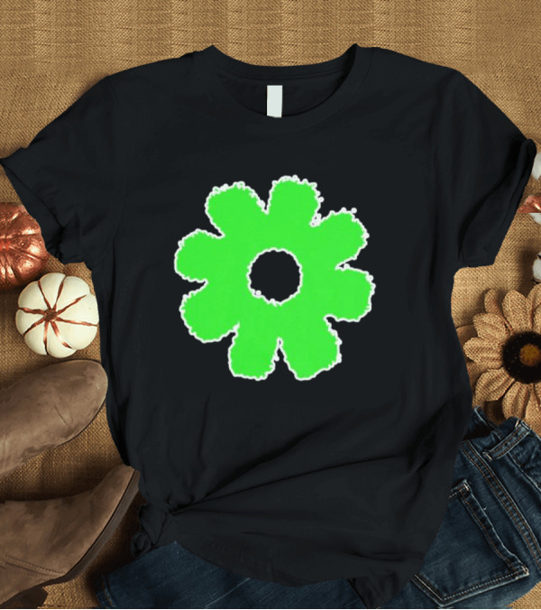 T-Shirt: Scowl Neon Green Flower T-Shirt Scowl Neon Green Flower T-Shirt