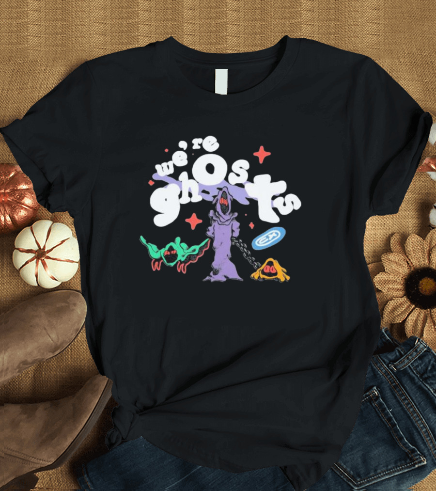 We're Ghosts EA with Colorful Creatures and Star Accents T-Shirt