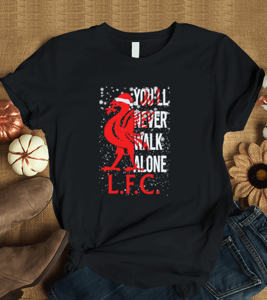 Liverpool Santa You'll Never Walk Alone L.F.C. Christmas T-Shirt