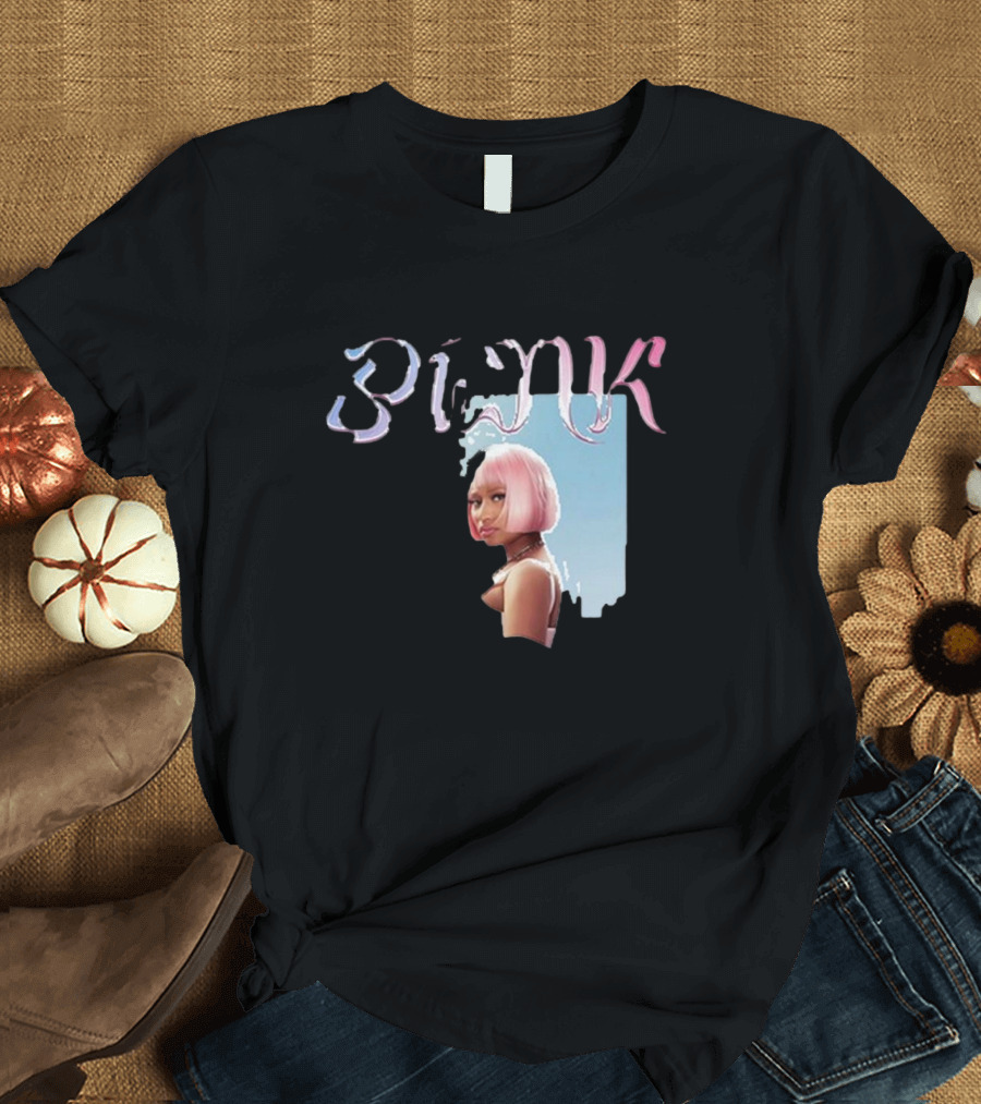 BLΛƆK Nicki Minaj Pink Photo T-Shirt