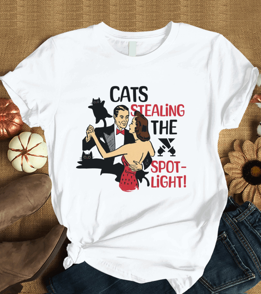 Cats Stealing the Spotlight Dance Scene T-Shirt