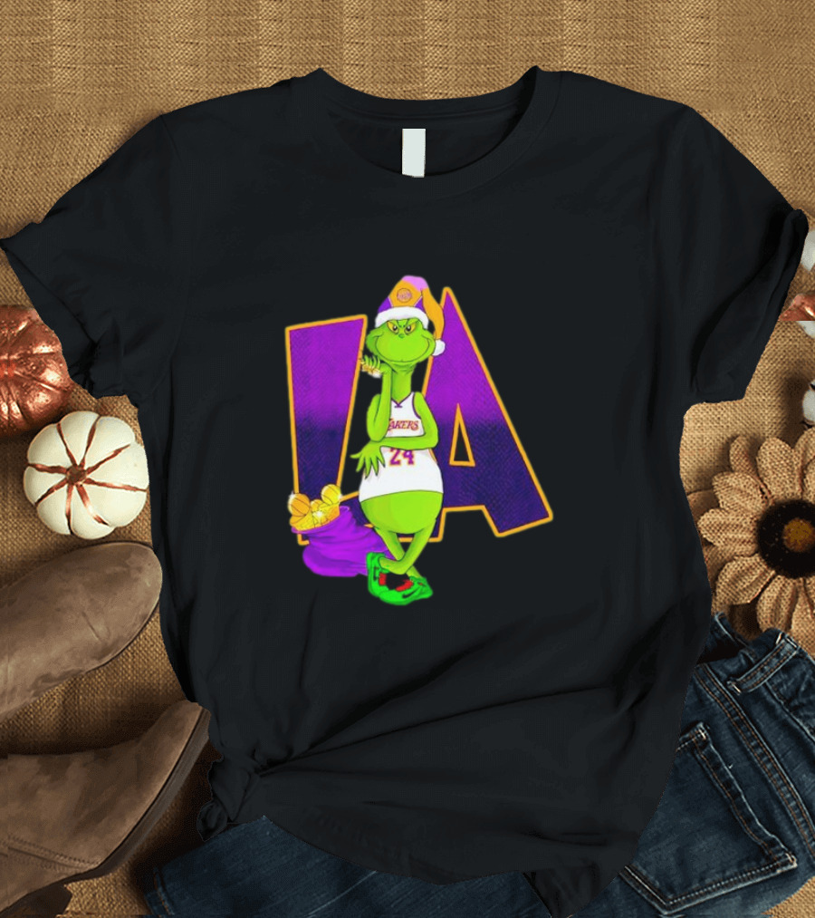 Kobe Bryant Grinch LA Lakers 24 Grinchmas T-Shirt