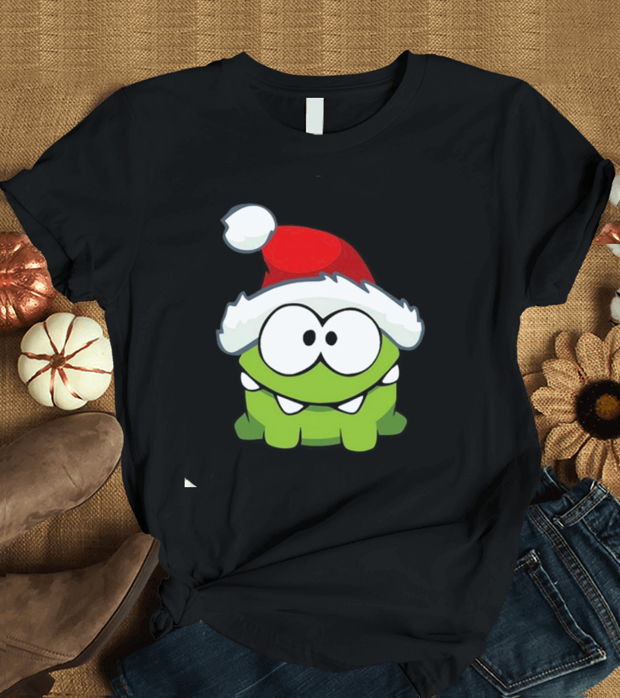 Om Nom Christmas Santa Hat T-Shirt