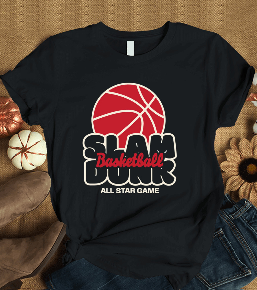 Slam Dunk Basketball All Star Game Red Basketball T-Shirt
