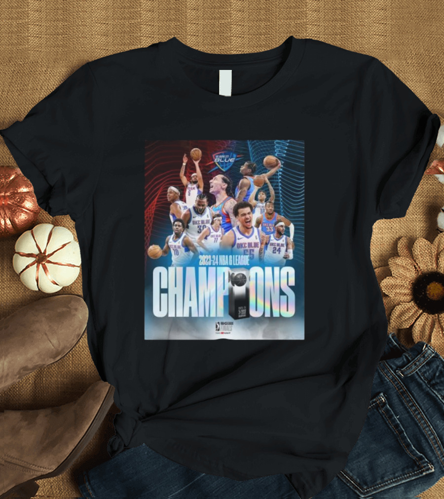 Oklahoma City Blue 2023-24 NBA G League Champions T-Shirt