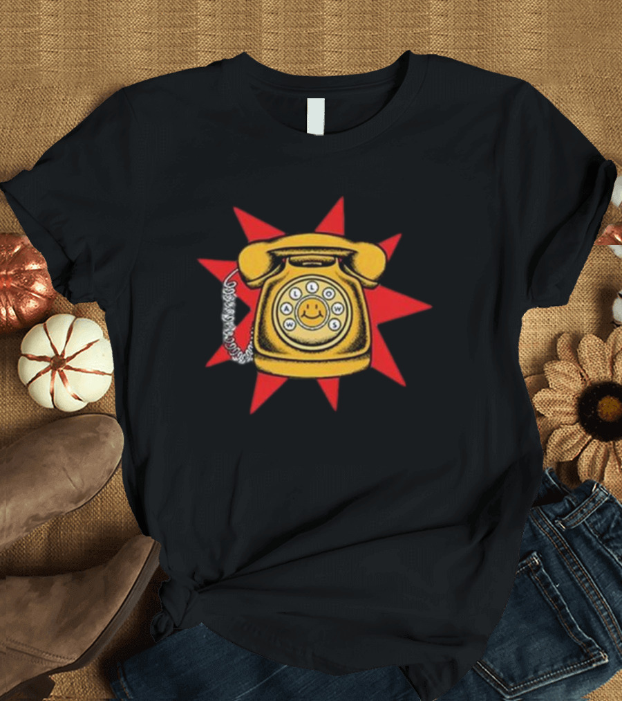 Wallows Vintage Phone Icon with Red Starburst Graphic Raglan T-Shirt