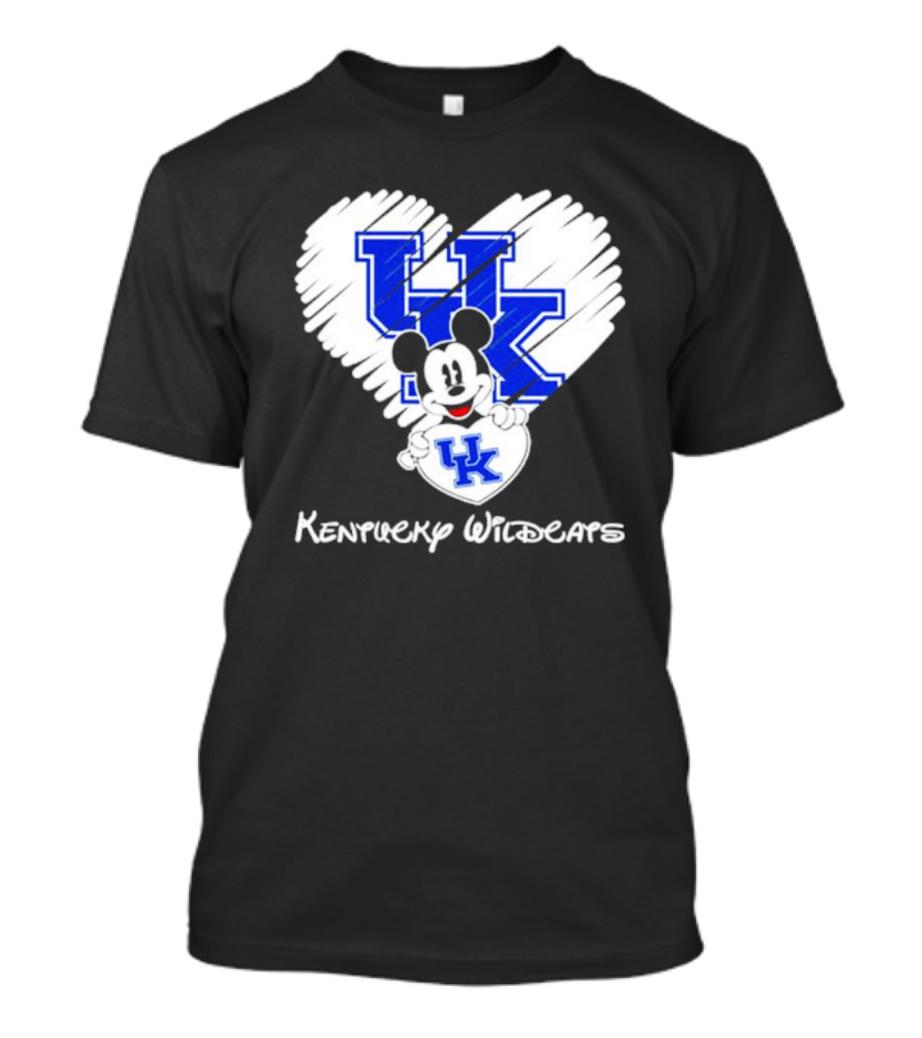 Kentucky Wildcats Heart With Mickey Mouse UK T-Shirt
