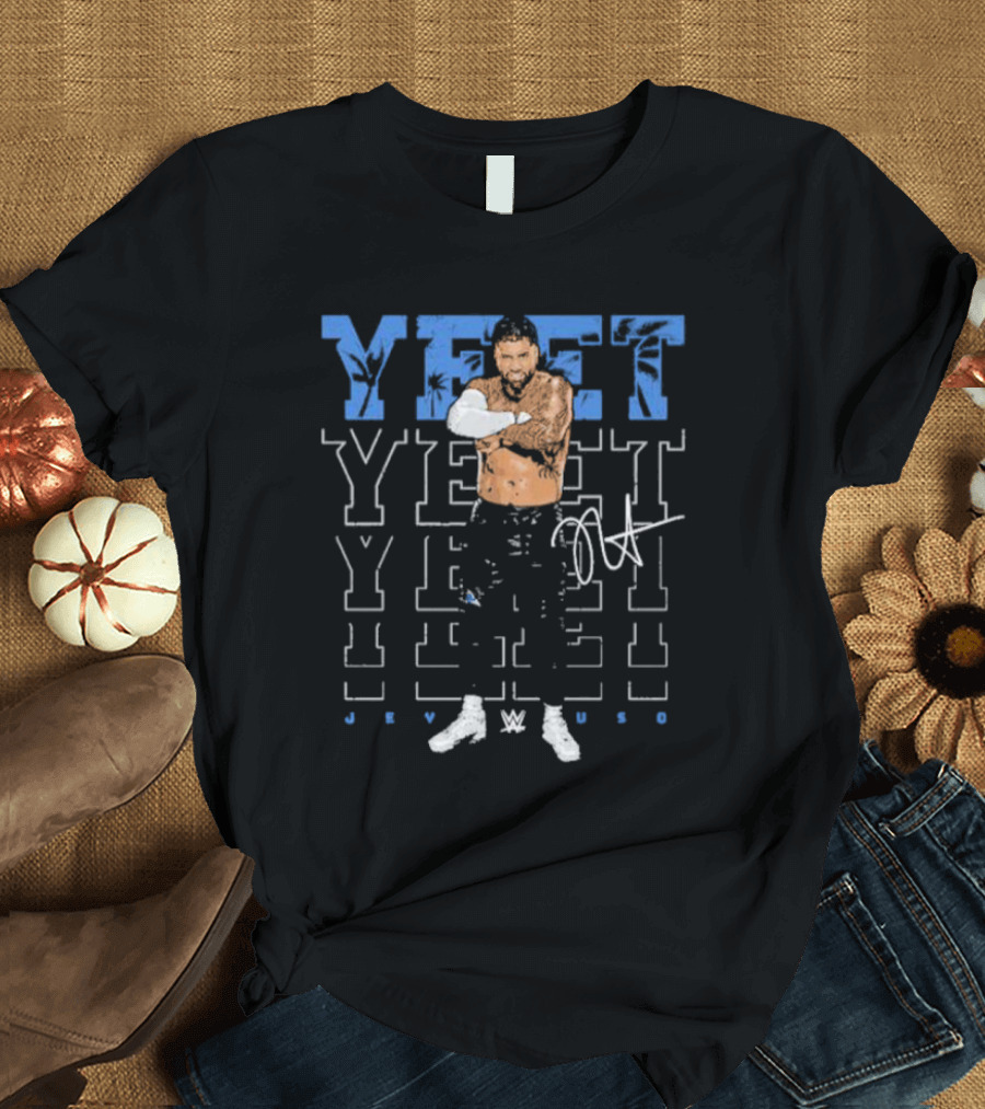 Jey Uso WWE YEET Signature 500 Level Black T-Shirt