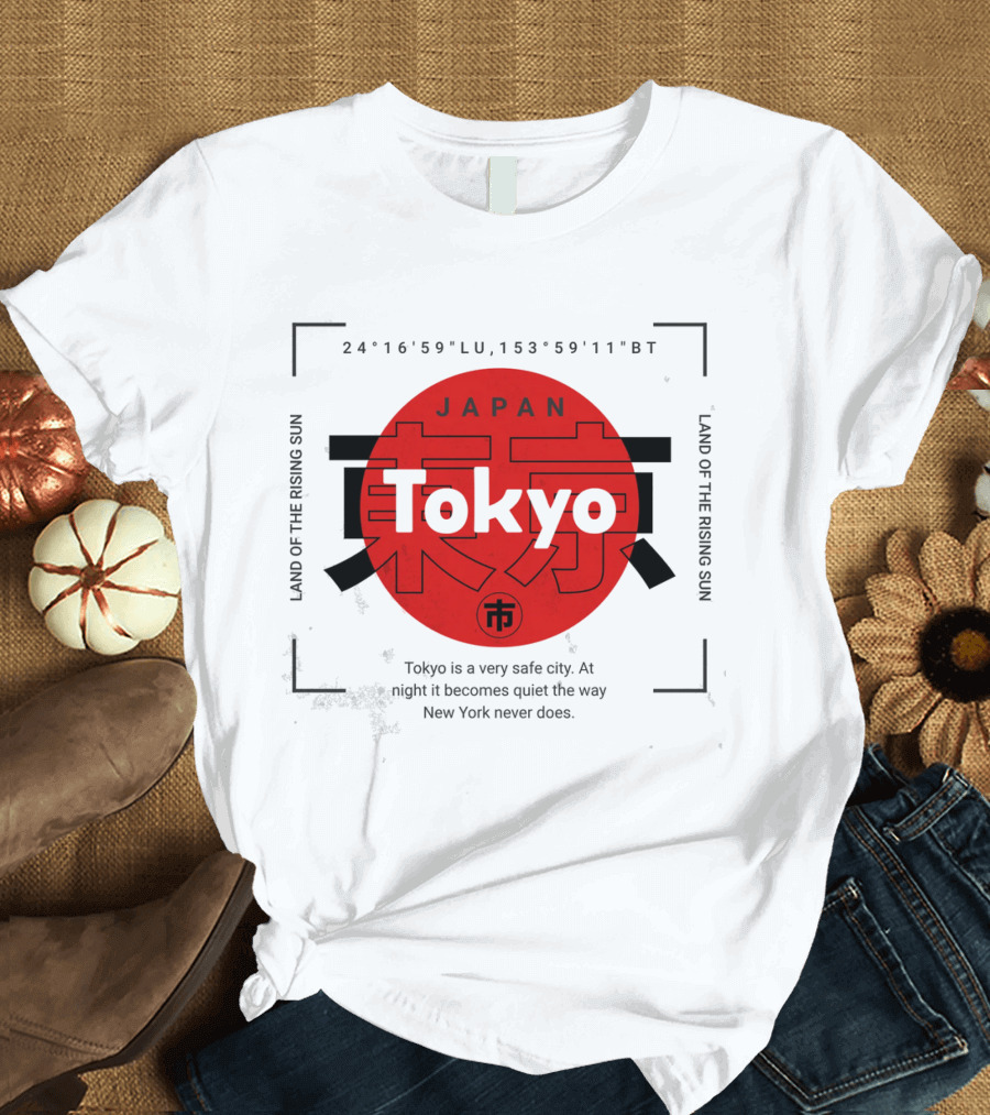 Tokyo Japan Land of the Rising Sun Safe City Quiet Night T-Shirt