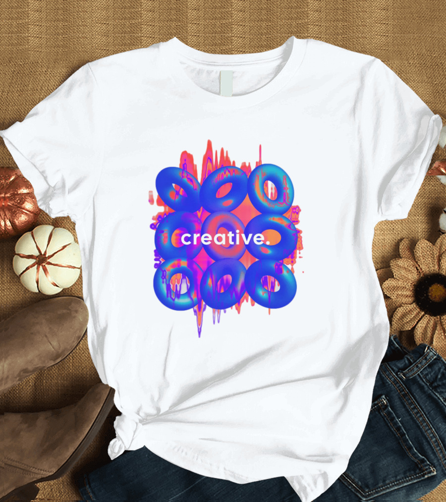 Creative Vivid Rings with Abstract Waveforms T-Shirt