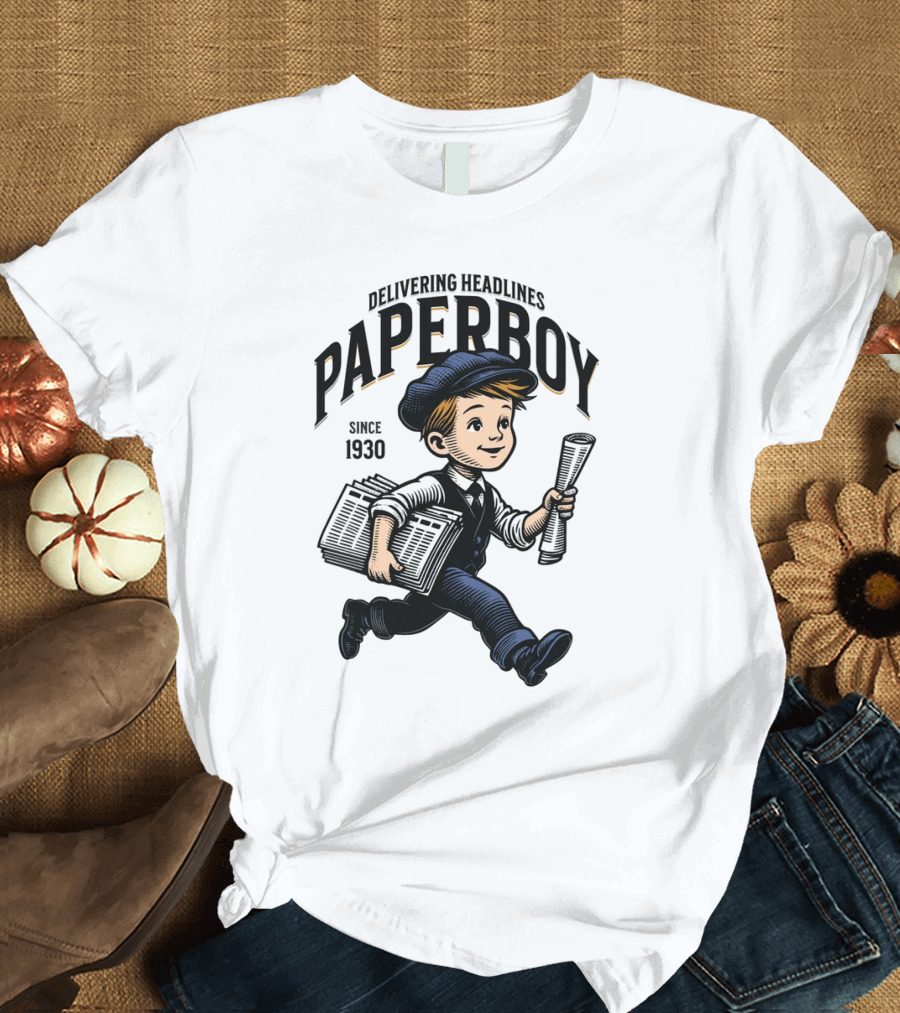 Paperboy Delivering Headlines Since 1930 T-Shirt