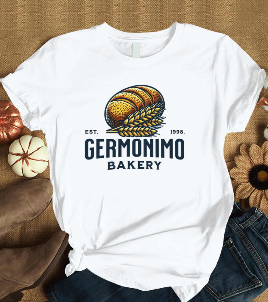 Germonimo Bakery Est. 1998 Vintage Bread Loaf and Wheat T-Shirt