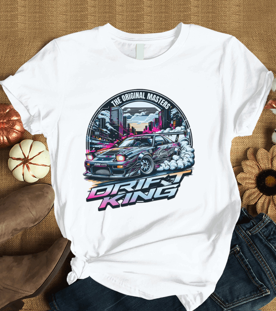The Original Masters Drift King Vintage Street Racing Car Scene T-Shirt