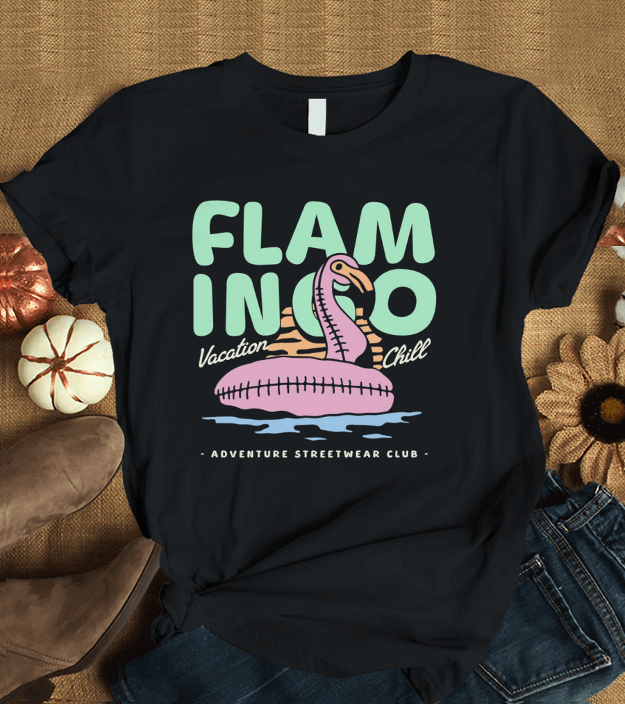 Flamingo Vacation Chill Adventure Streetwear Club T-Shirt