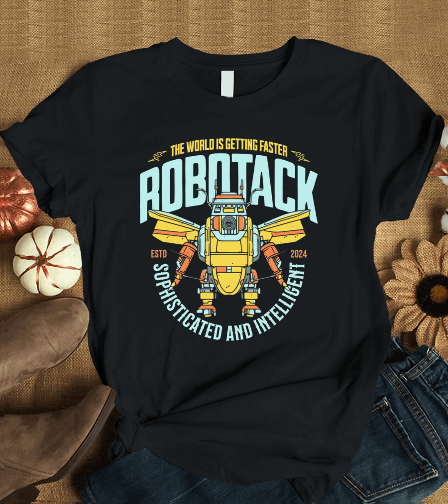 THE WORLD IS GETTING FASTER ROBOTACK ESTD 2024 SOPHISTICATED AND INTELLIGENT T-Shirt
