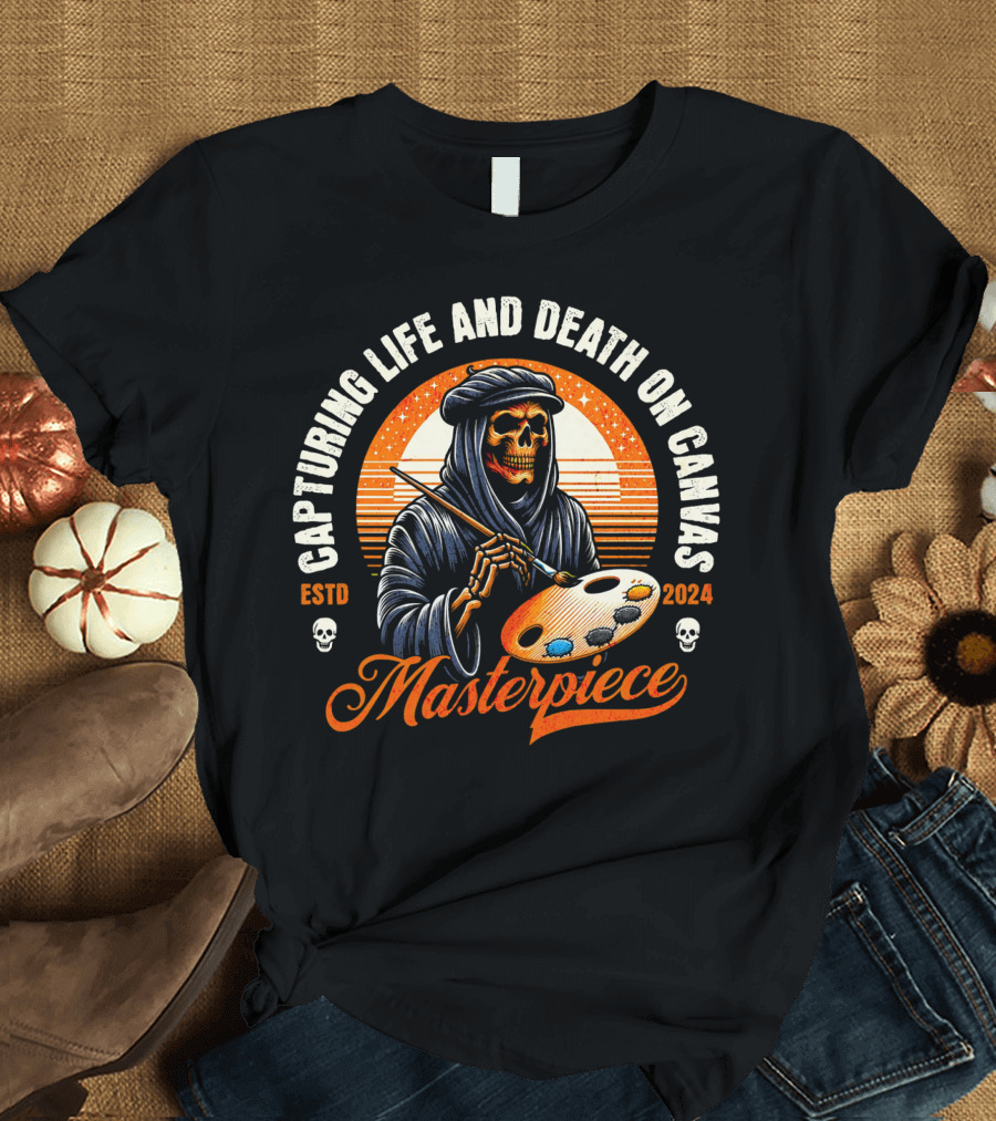 Capturing Life and Death on Canvas Masterpiece ESTD T-Shirt