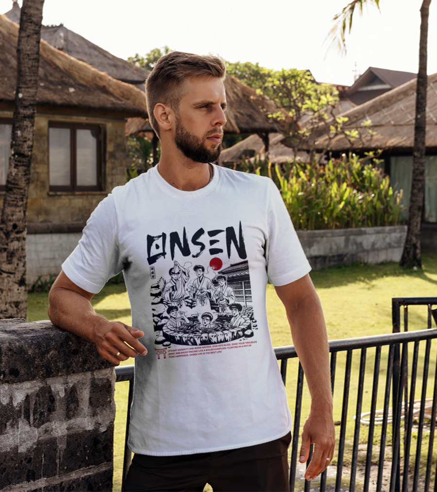 Onsen Hot Spring Soak Pure Happiness Anime T-Shirt