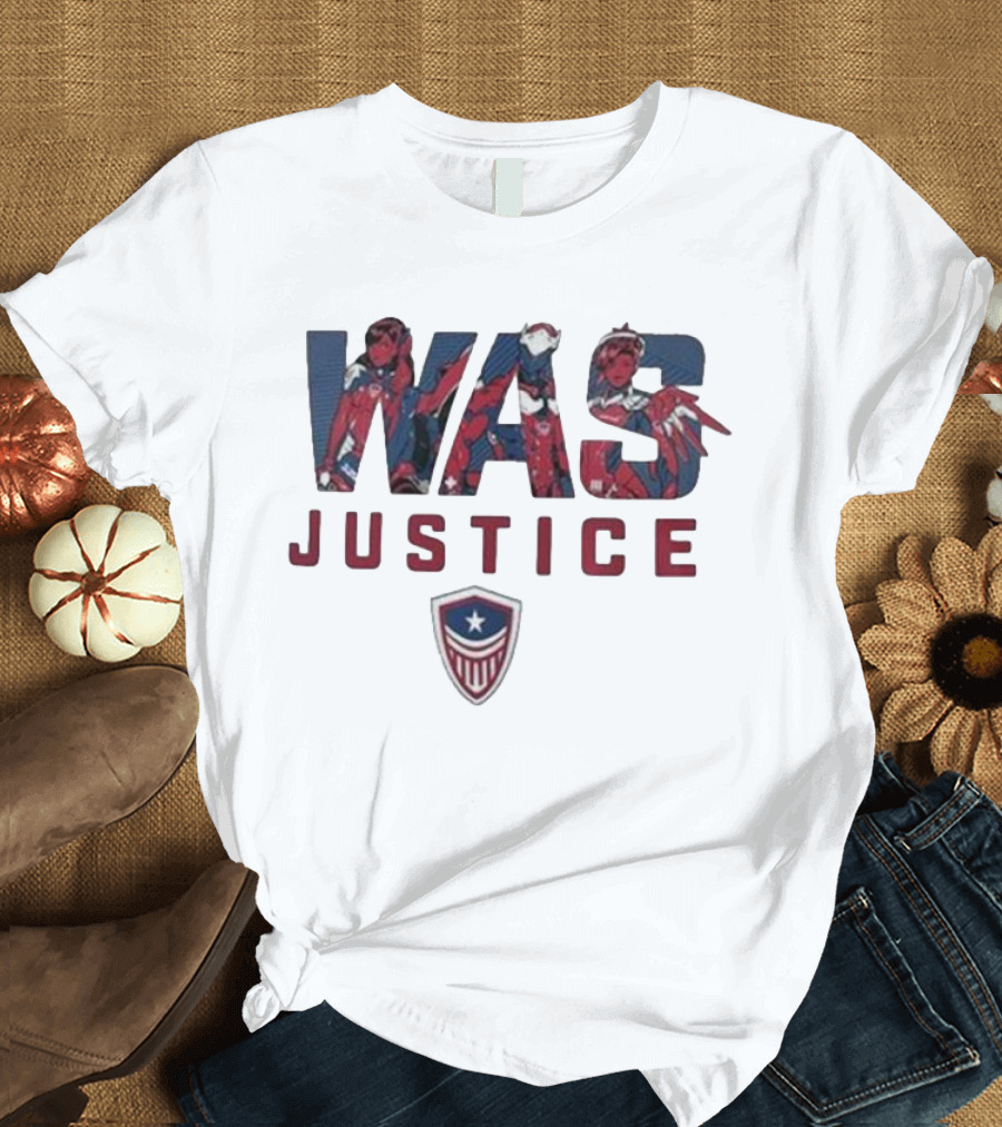 Washington Justice Heroic WAS Design with Shield T-Shirt