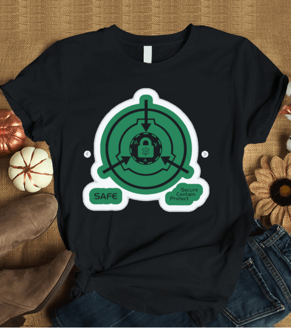 T-Shirt: Safe Secure Contain Protect Lock T-Shirt Safe Secure Contain Protect Lock T-Shirt