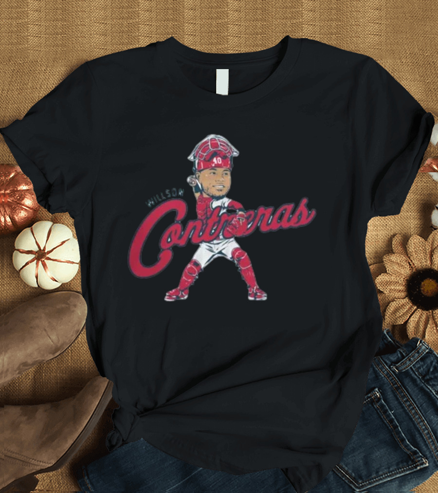 Willson Contreras Catcher Caricature 40 T-Shirt