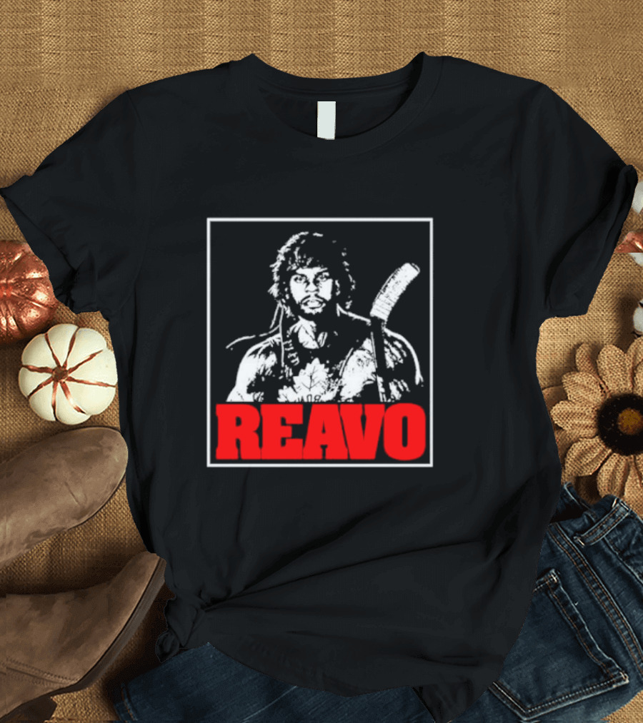 REAVO Hockey Warrior Illustration with Flow Jerguson Reavo T-Shirt