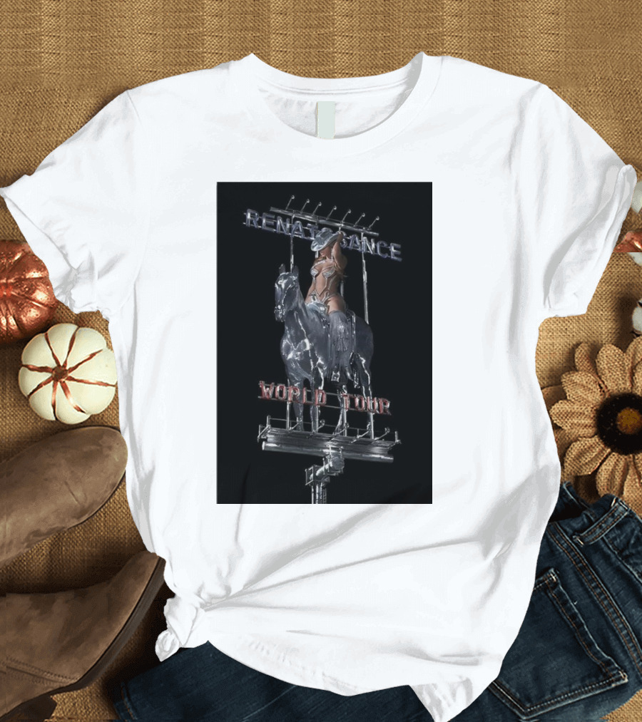 Renaissance World Tour Beyoncé Silver Horse Statue T-Shirt
