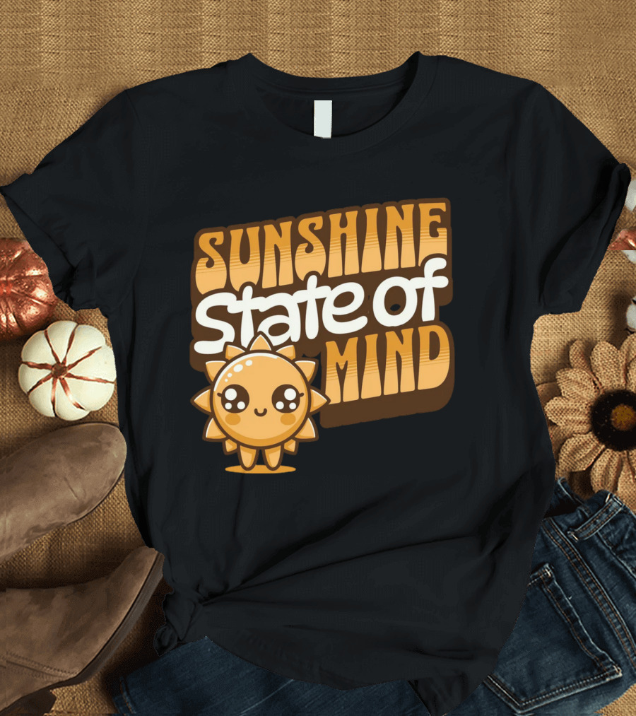 Sunshine State of Mind Cute Sun Character T-Shirt