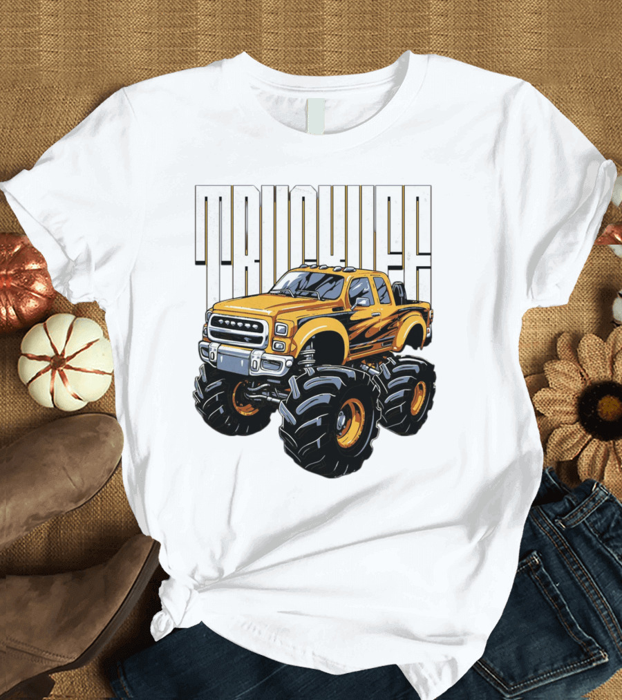 Trucklife Adventure Never Slowing Down Monster Truck T-Shirt