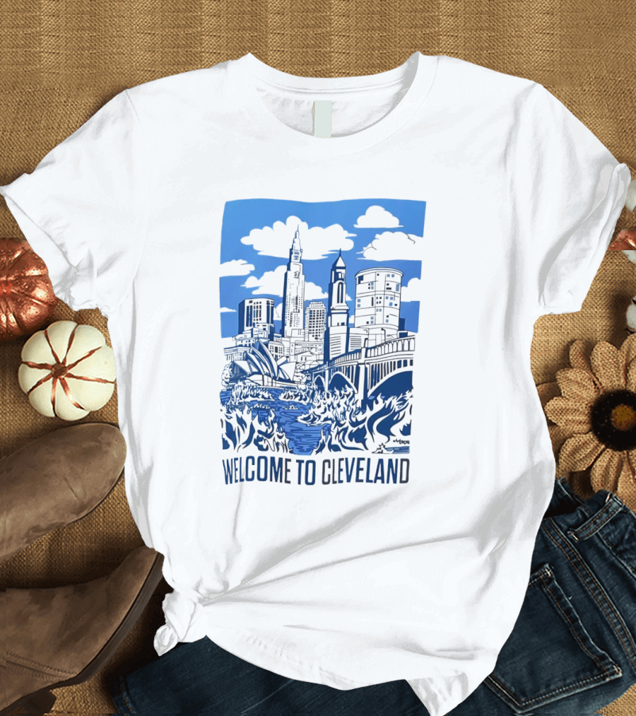 Welcome To Cleveland Skyline T-Shirt