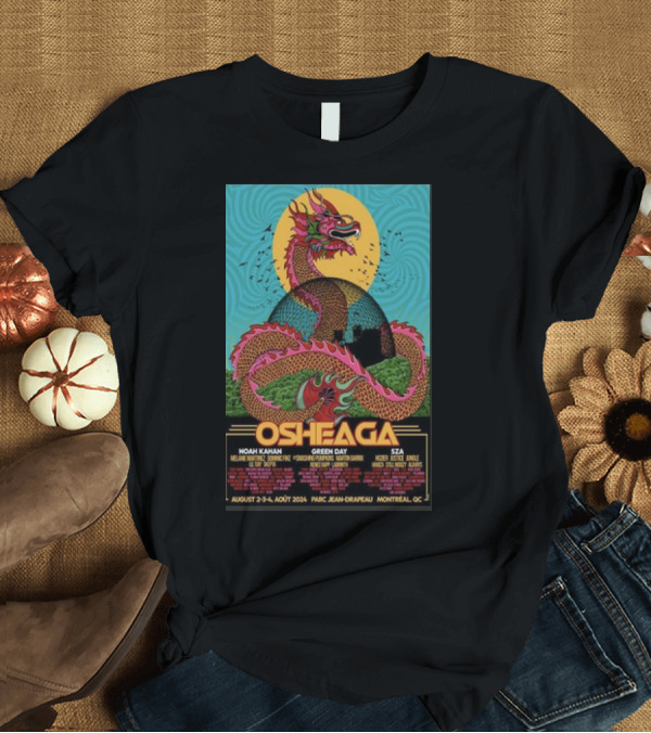T-Shirt: Osheaga August 2-4 2024 Parc Jean-Drapeau Montreal QC Featuring Noah Kahan Green Day SZA T-Shirt Osheaga August 2-4 2024 Parc Jean-Drapeau Montreal QC Featuring Noah Kahan Green Day SZA T-Shirt