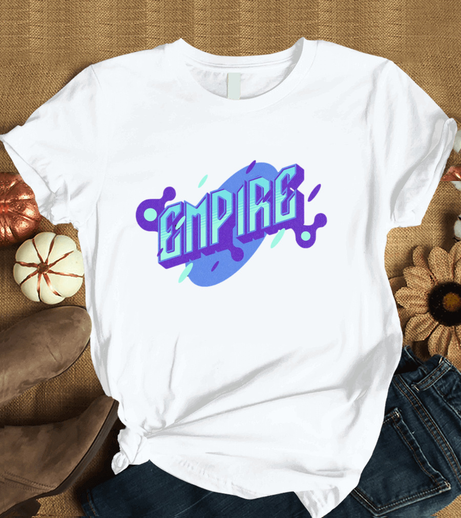 Empire Bold Neon Blue Purple T-Shirt