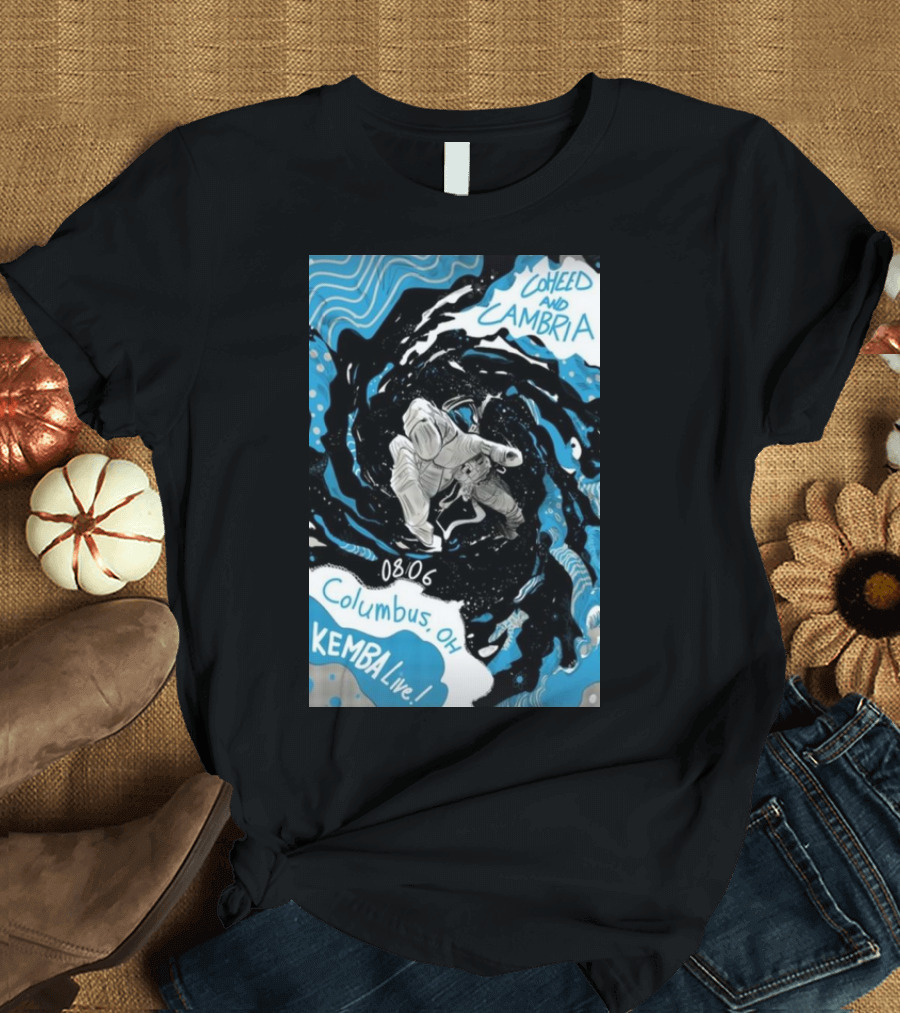 Coheed And Cambria Live in Columbus OH KEMBA August 6 2024 Astronaut Swirl T-Shirt