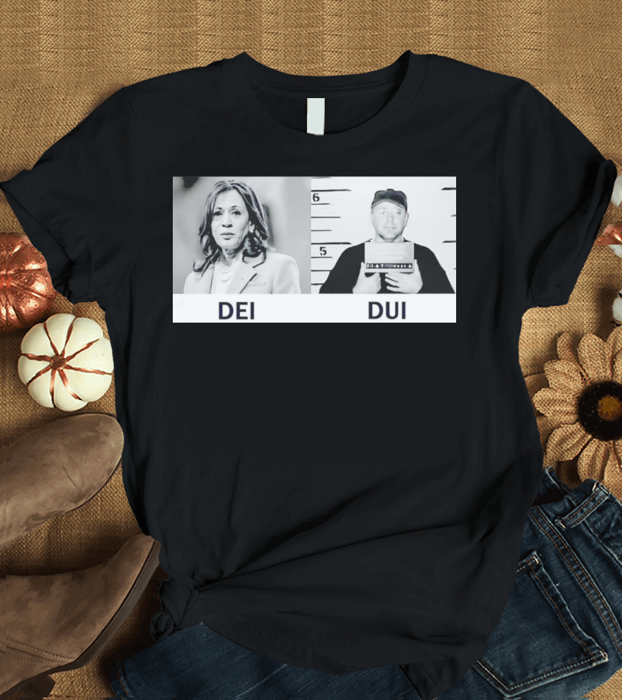 Dei Dui Kamala Harris Tim Walz Mugshot T-Shirt