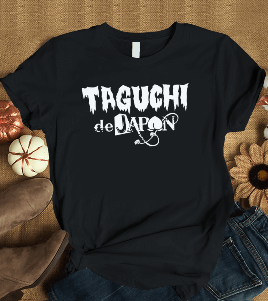 Taguchi de Japon Text with Microphone Cable T-Shirt