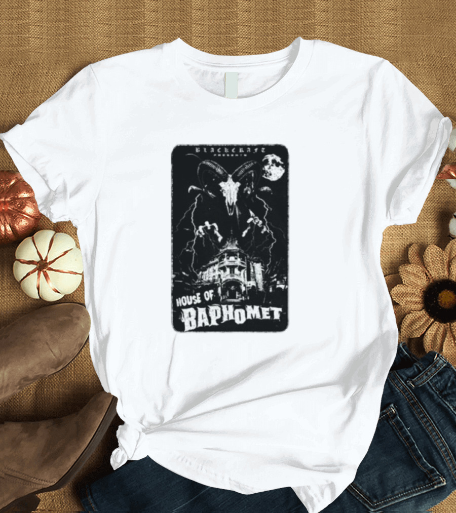 Blackcraft Cult House of Baphomet Gothic Moon T-Shirt